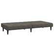 Vidaxl Sofa Bed in Dark Grey Polyester Velvet
