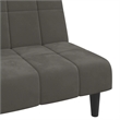 Vidaxl Sofa Bed in Dark Grey Polyester Velvet