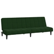 Vidaxl Sofa Bed in Dark Green Polyester Velvet