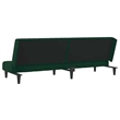 Vidaxl Sofa Bed in Dark Green Polyester Velvet