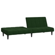 Vidaxl Sofa Bed in Dark Green Polyester Velvet