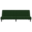 Vidaxl Sofa Bed in Dark Green Polyester Velvet