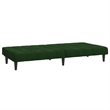Vidaxl Sofa Bed in Dark Green Polyester Velvet