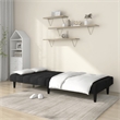 Vidaxl 2-Seater Sofa Bed in Black Polyester Velvet