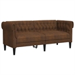 Vidaxl Chesterfield Sofa in Brown Fabric