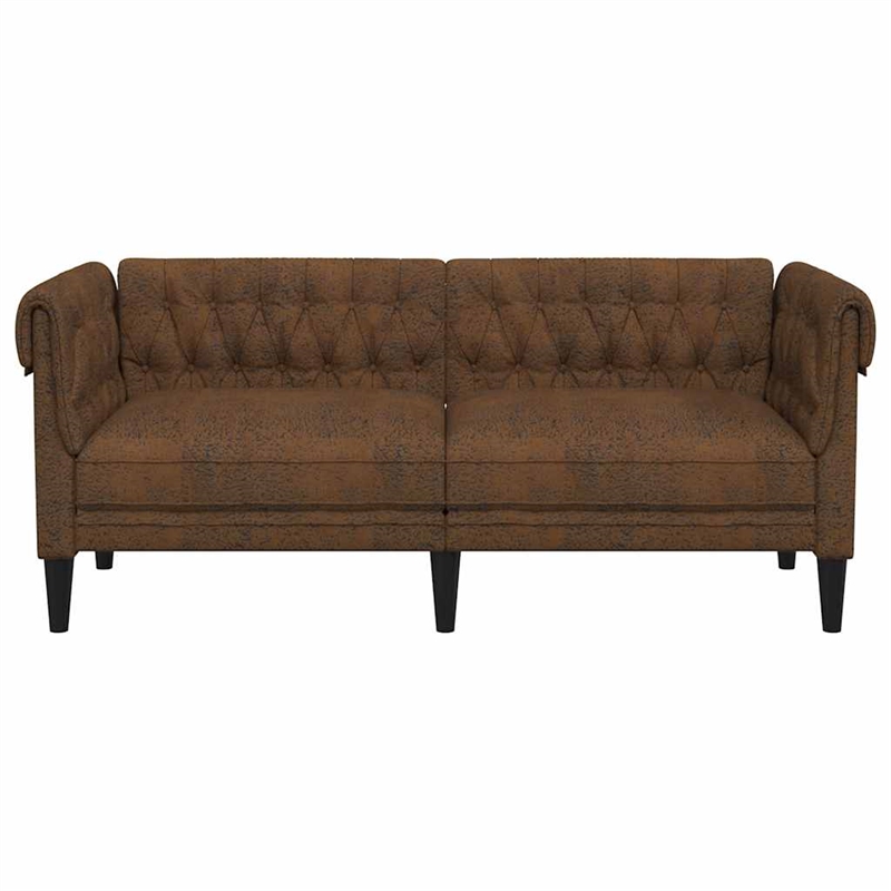 Vidaxl Chesterfield Sofa in Brown Fabric