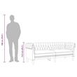 Vidaxl Chesterfield Sofa in Dark Gray