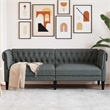 Vidaxl Chesterfield Sofa in Dark Gray