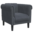 Vidaxl Single Sofa Chair in Dark Grey Velvet