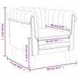 Vidaxl Single Sofa Chair in Dark Grey Velvet