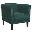 Vidaxl Single Sofa Chair in Dark Green Polyester