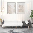 Vidaxl Wooden Frame Sofa Bed in Dark Grey