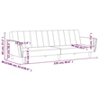 Vidaxl Sleeper Sofa Bed in Dark Gray Polyester