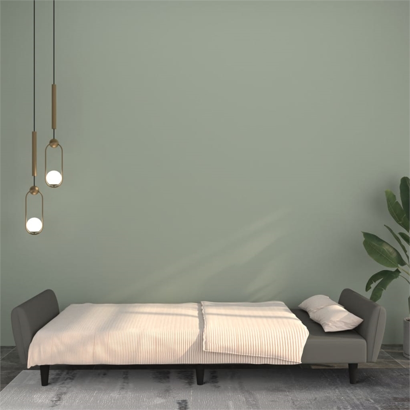 Vidaxl Sleeper Sofa Bed in Dark Gray Polyester