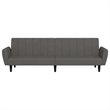 Vidaxl Sleeper Sofa Bed in Dark Gray Polyester