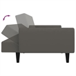 Vidaxl Sleeper Sofa Bed in Dark Gray Polyester