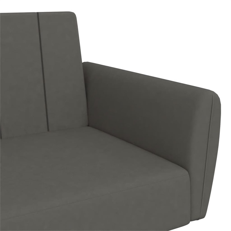 Vidaxl Sleeper Sofa Bed in Dark Gray Polyester