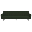 Vidaxl Sofa Bed in Dark Green Polyester Velvet
