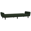 Vidaxl Sofa Bed in Dark Green Polyester Velvet
