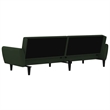 Vidaxl Sofa Bed in Dark Green Polyester Velvet
