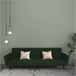 Vidaxl Sofa Bed in Dark Green Polyester Velvet