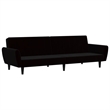 Vidaxl 2-Seater Sofa Bed in Black Polyester Velvet