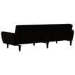 Vidaxl 2-Seater Sofa Bed in Black Polyester Velvet