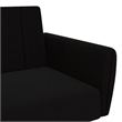 Vidaxl 2-Seater Sofa Bed in Black Polyester Velvet