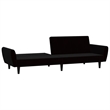Vidaxl 2-Seater Sofa Bed in Black Polyester Velvet