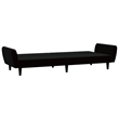 Vidaxl 2-Seater Sofa Bed in Black Polyester Velvet