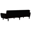 Vidaxl 2-Seater Sofa Bed in Black Polyester Velvet