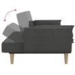 Vidaxl Sofa Bed in Dark Grey Fabric