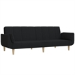 Vidaxl 2-Seater Sofa Bed in Black Polyester