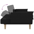 Vidaxl 2-Seater Sofa Bed in Black Polyester