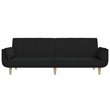 Vidaxl 2-Seater Sofa Bed in Black Polyester