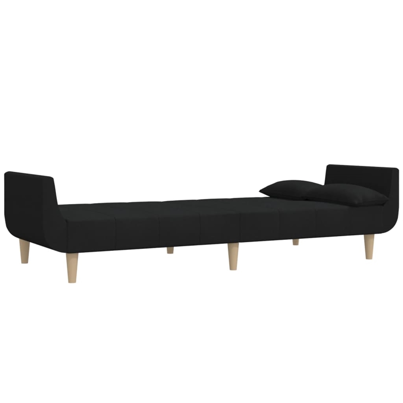 Vidaxl 2-Seater Sofa Bed in Black Polyester