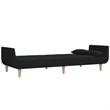 Vidaxl 2-Seater Sofa Bed in Black Polyester