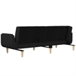 Vidaxl 2-Seater Sofa Bed in Black Polyester