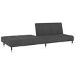 Vidaxl Metal 2-Seater Sofa Bed in Dark Grey Polyester