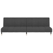 Vidaxl Metal 2-Seater Sofa Bed in Dark Grey Polyester