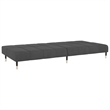 Vidaxl Metal 2-Seater Sofa Bed in Dark Grey Polyester