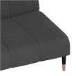 Vidaxl Metal 2-Seater Sofa Bed in Dark Grey Polyester