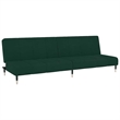 Vidaxl Metal Sofa Bed in Dark Green Velvet