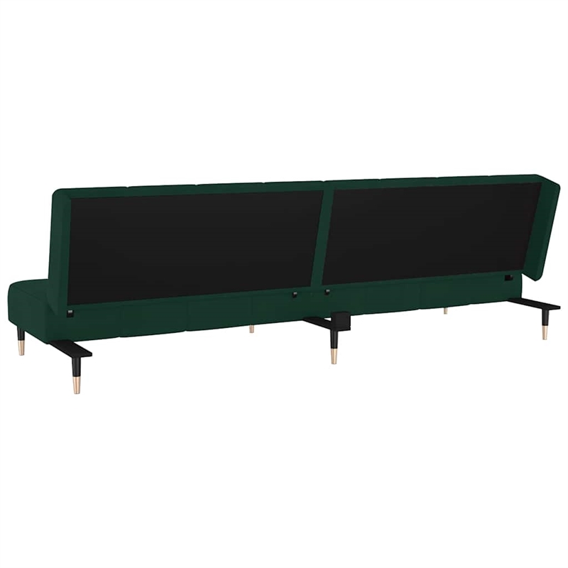 Vidaxl Metal Sofa Bed in Dark Green Velvet