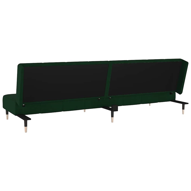Vidaxl Metal Sofa Bed in Dark Green Velvet