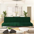 Vidaxl Metal Sofa Bed in Dark Green Velvet