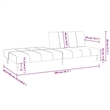 Vidaxl Metal 2-Seater Sofa Bed in Black Polyester Velvet