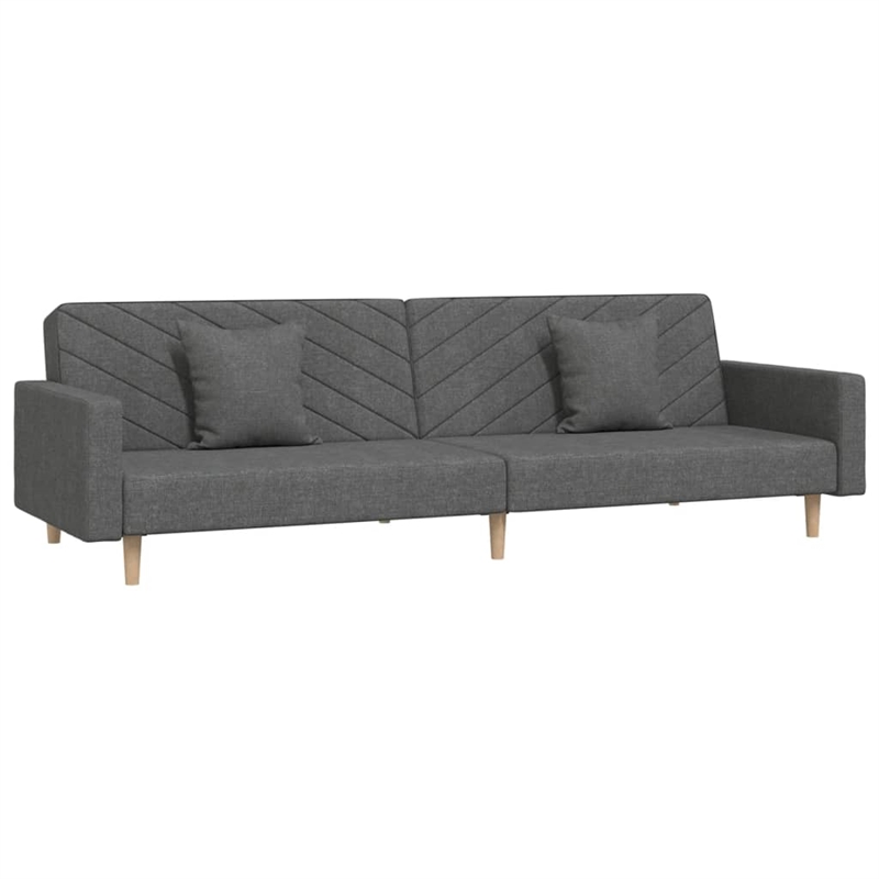 Vidaxl Metal Sofa Bed in Dark Gray Fabric