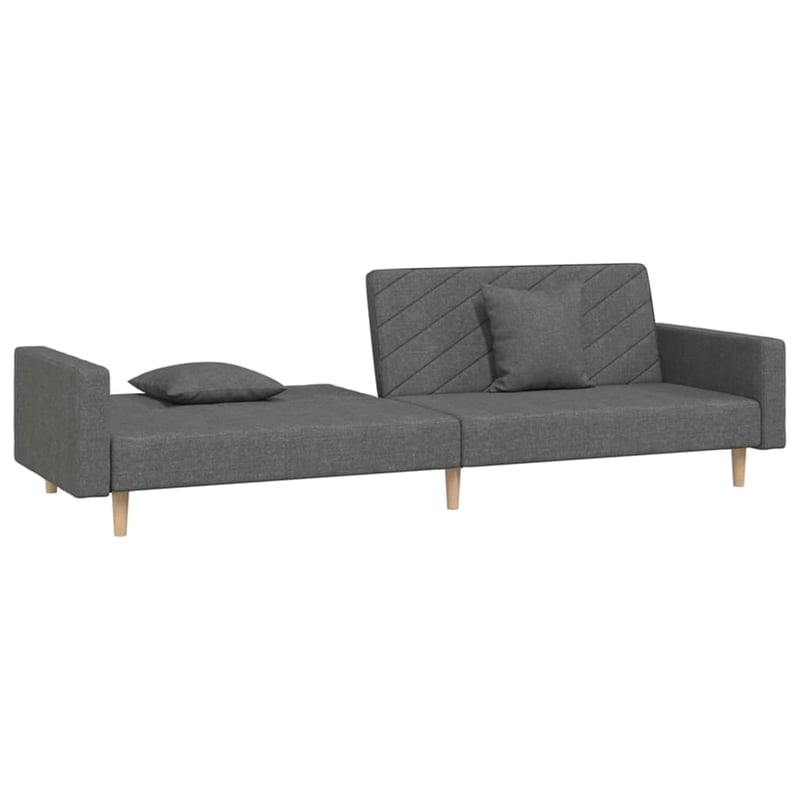 Vidaxl Metal Sofa Bed in Dark Gray Fabric