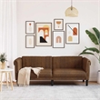 Vidaxl 3-Seater Faux Suede Sofa in Brown